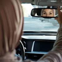 Muslim woman drives