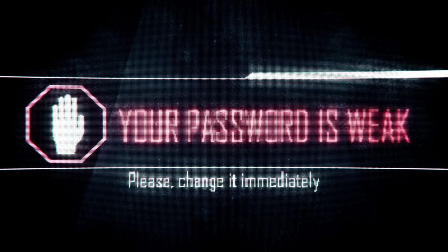 weak password