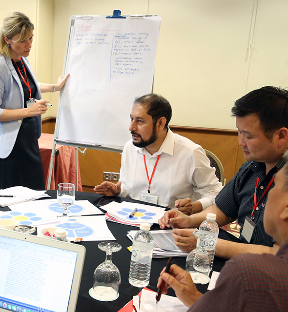 ICRC image with people having a workshop